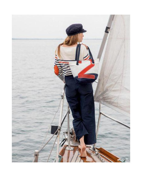 727 Sailbags Mariniere Midship Ecru-Ble-Rou